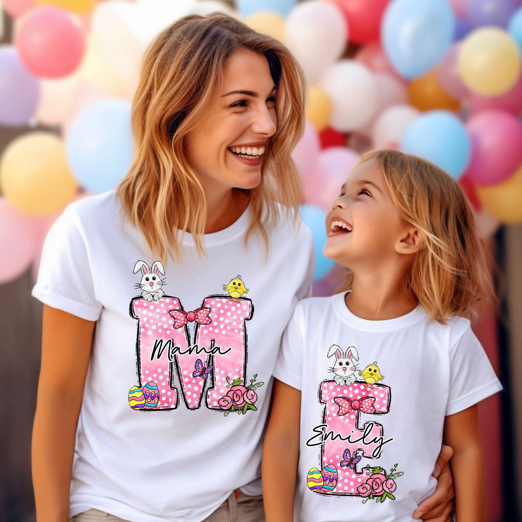 Personalized Easter Bunny Shirt: Custom Name, Matching Family Shirts