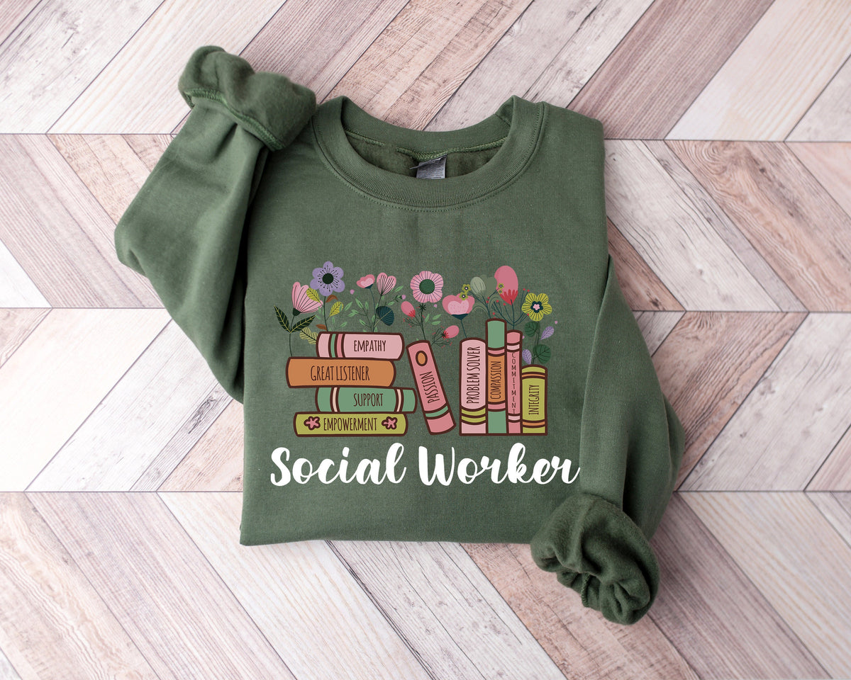 Retro Social Worker T-Shirt, Future Healthcare Gift