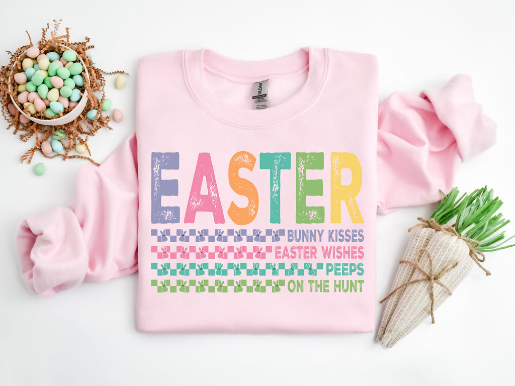Retro Easter Bunny Shirt: Colorful Spring Tee