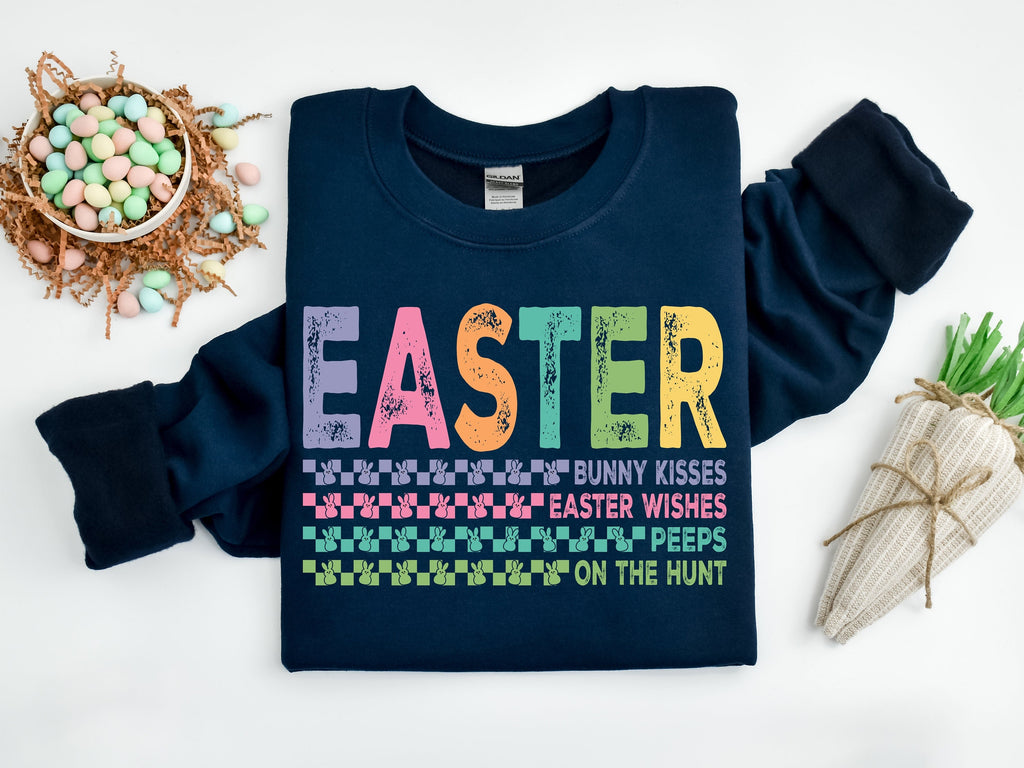 Retro Easter Bunny Shirt: Colorful Spring Tee