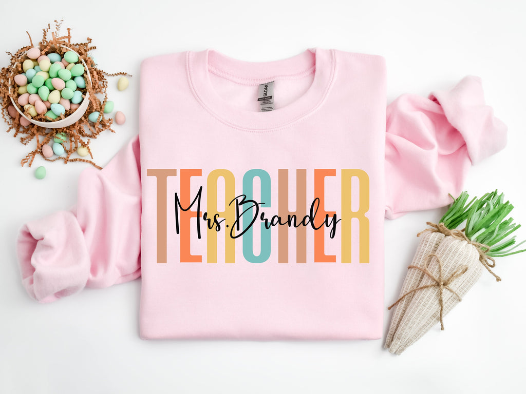 Custom Teacher Name Shirt, Personalized Elementary Teacher Gift