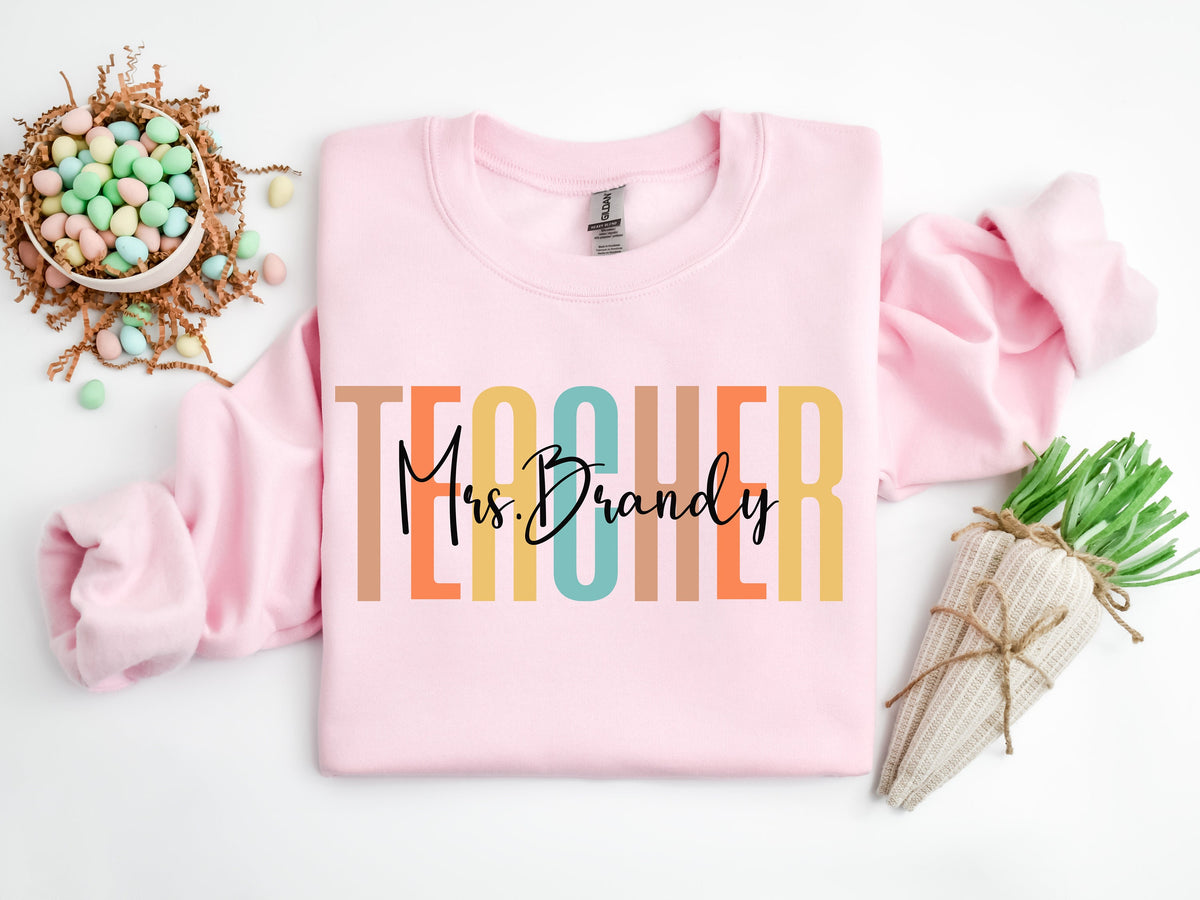 Custom Teacher Name Shirt, Personalized Elementary Teacher Gift