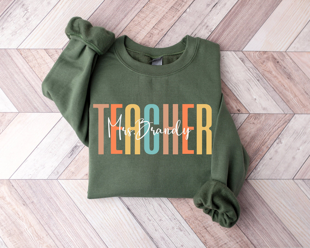 Custom Teacher Name Shirt, Personalized Elementary Teacher Gift