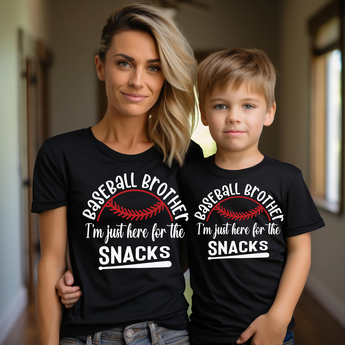 Baseball Brother Shirt: I'm Just Here For The Snacks, Funny Baseball Tee