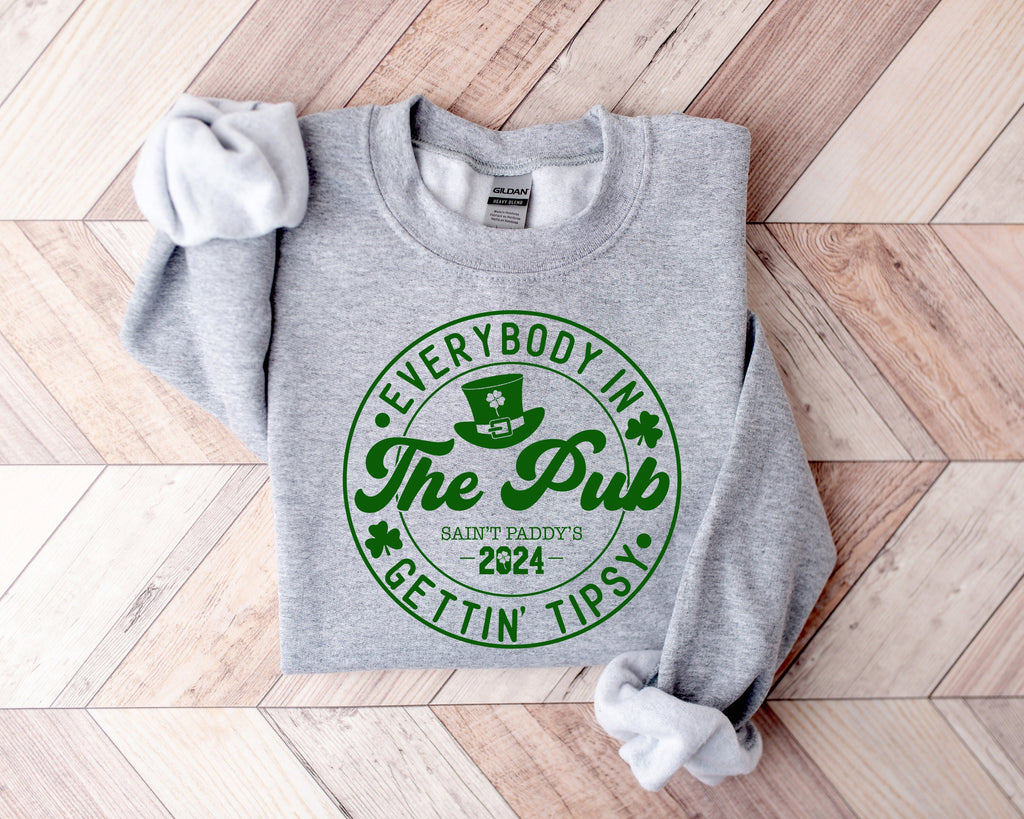 Funny St. Patrick's Day Sweatshirt: Tipsy Irish Pub Tee