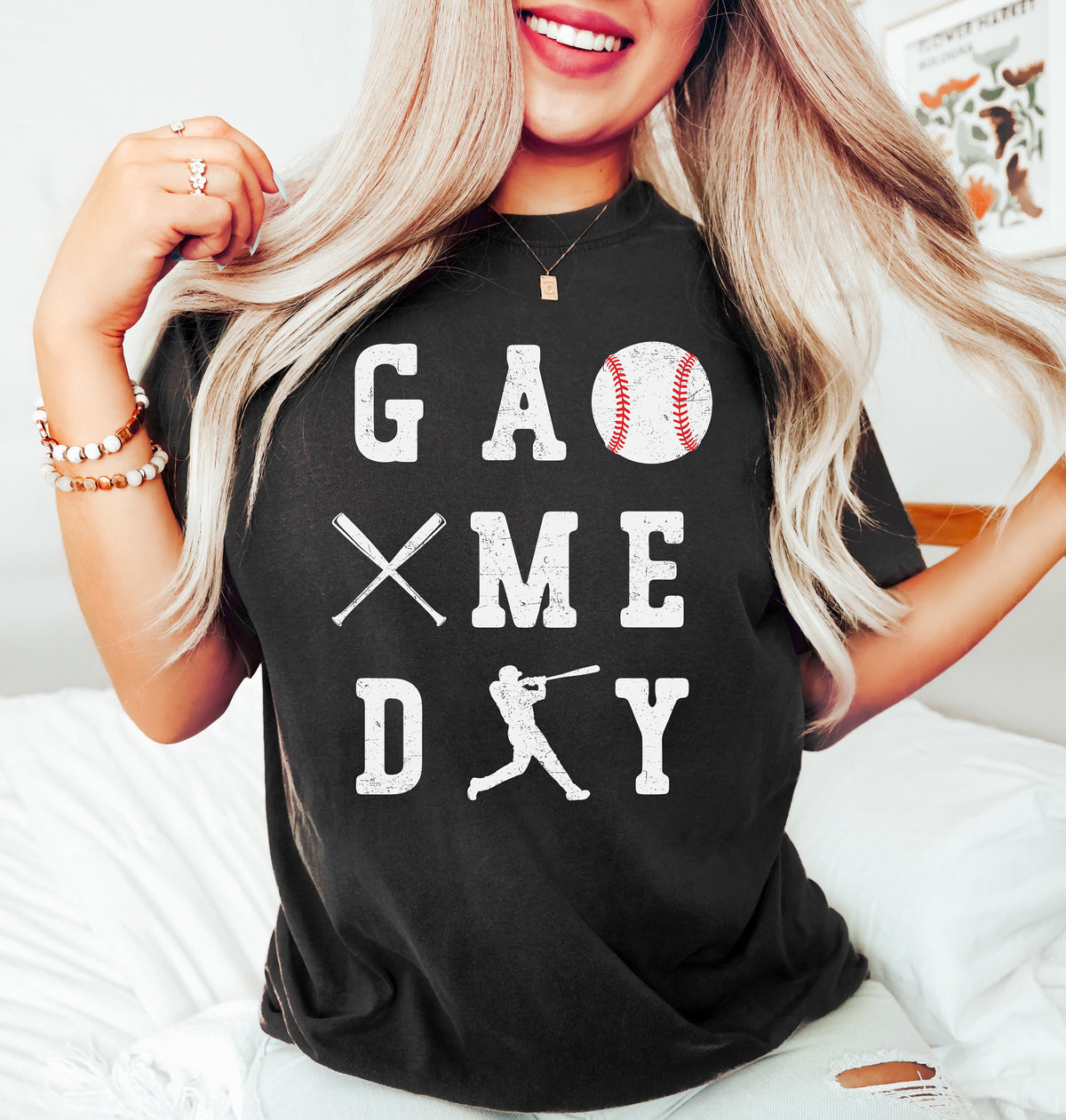 Baseball Game Day Shirt: Cotton Baseball Mom Tee