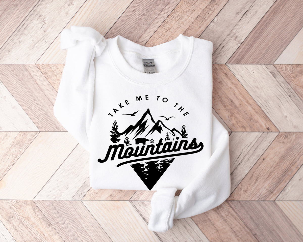 Mountains Adventure Sweatshirt: Nature Lover Camping Shirt