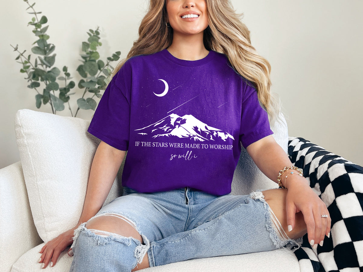 Christian Christmas Sweatshirt: Bible Verse Shirt, Stars Worship Design