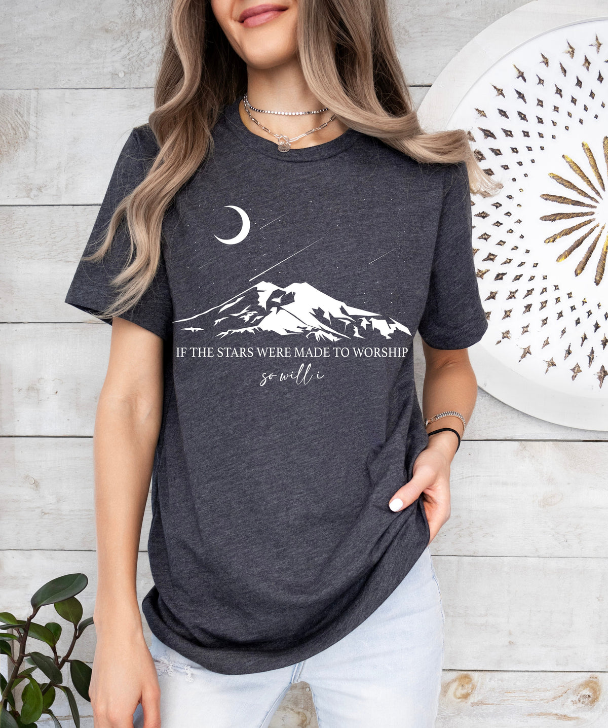 Christian Christmas Sweatshirt: Bible Verse Shirt, Stars Worship Design