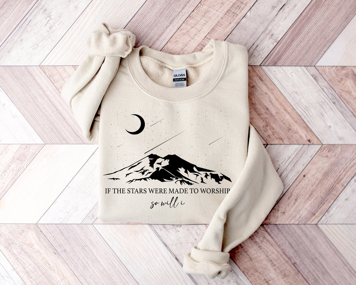 Christian Christmas Sweatshirt: Bible Verse Shirt, Stars Worship Design