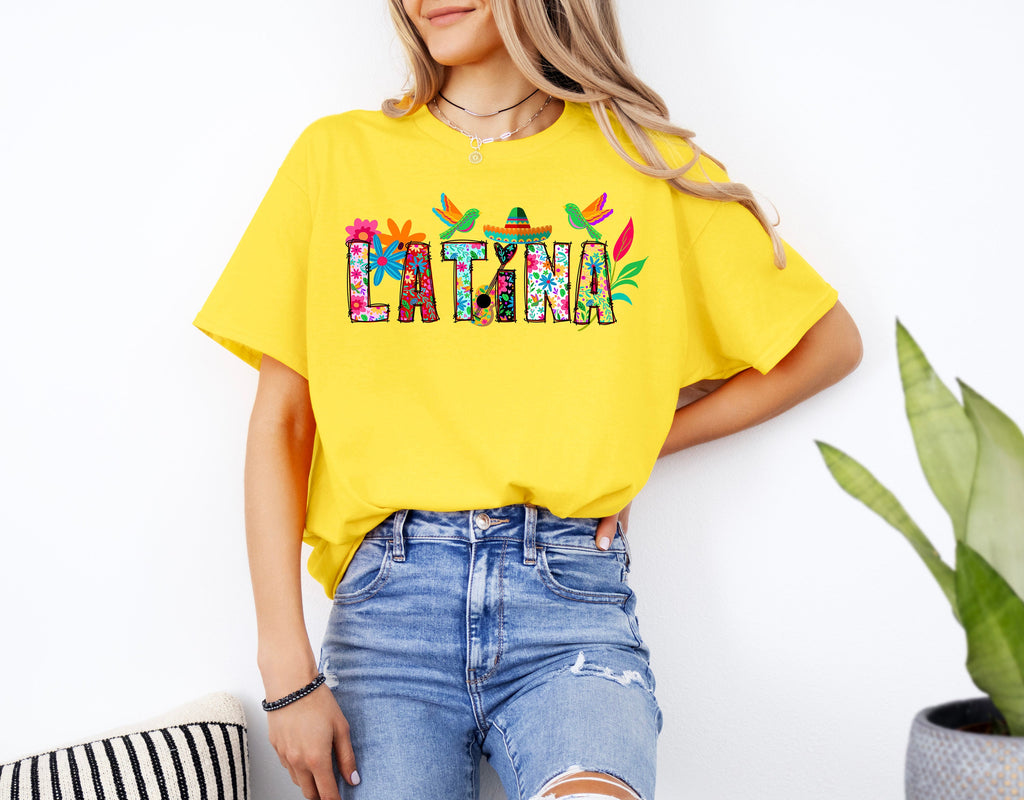 Floral Latina Shirt, Mexican Fiesta, Cinco de Mayo