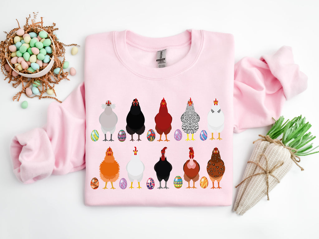 Easter Chicken Mom Shirt, Women's Easter Tee