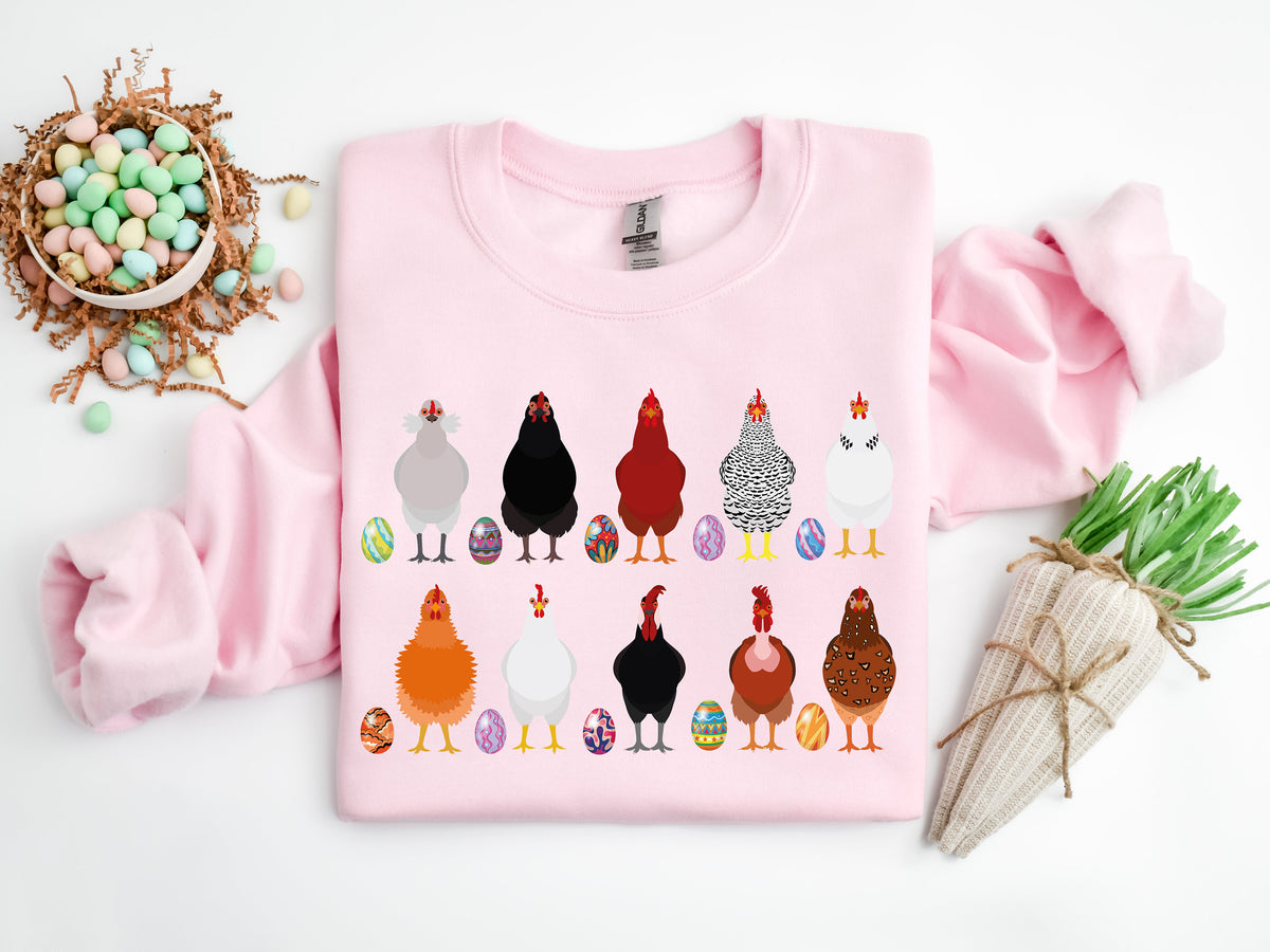 Easter Chicken Mom Shirt, Women's Easter Tee