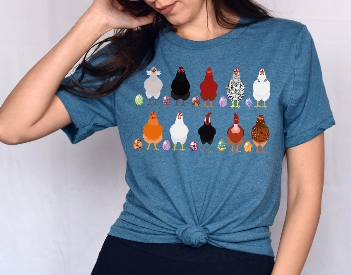Easter Chicken Mom Shirt, Women's Easter Tee
