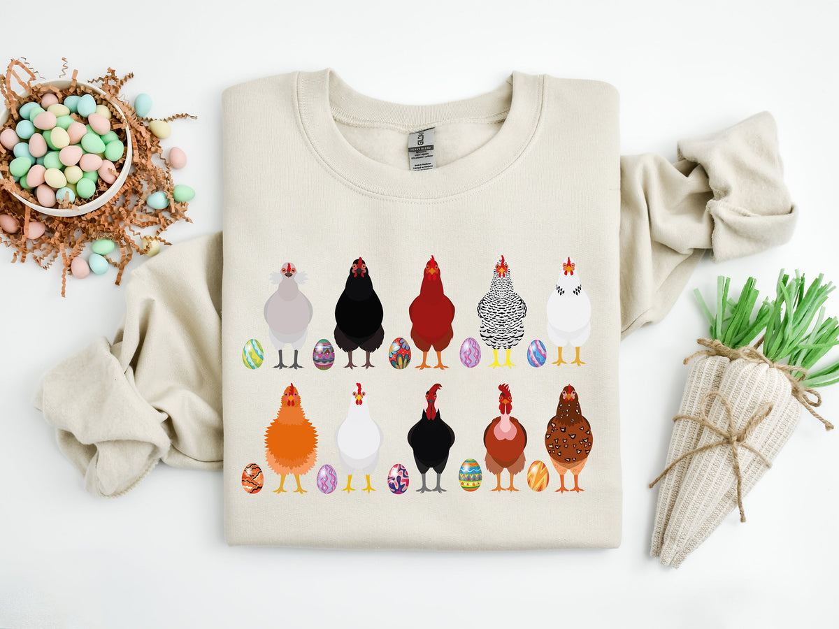 Easter Chicken Mom Shirt, Women's Easter Tee