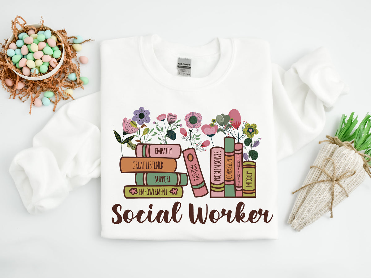 Retro Social Worker T-Shirt, Future Healthcare Gift