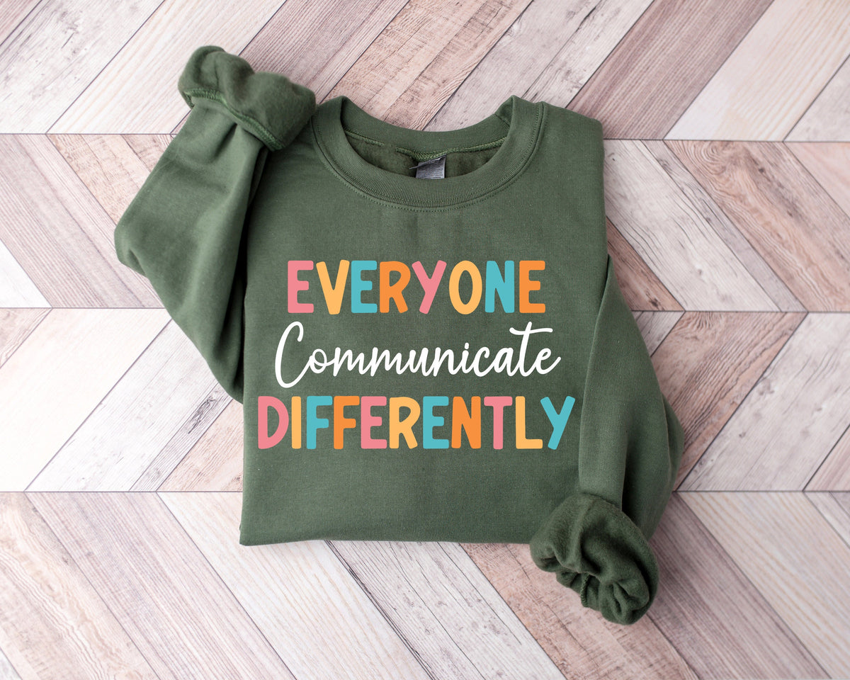 Autism Awareness Shirt: Everyone Communicate Differently Tee