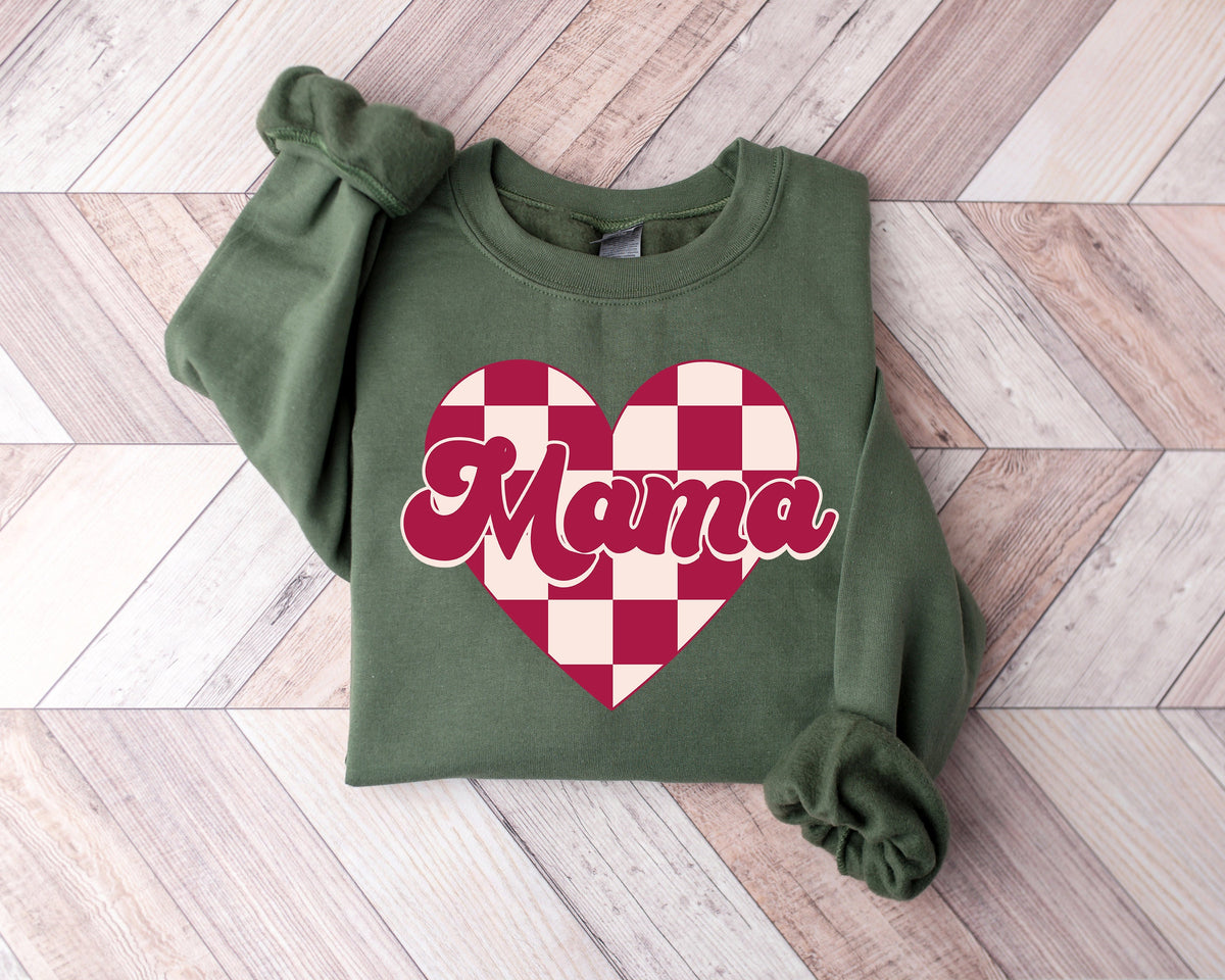 Mama Heart Graphic Sweatshirt, Mother's Day Gift