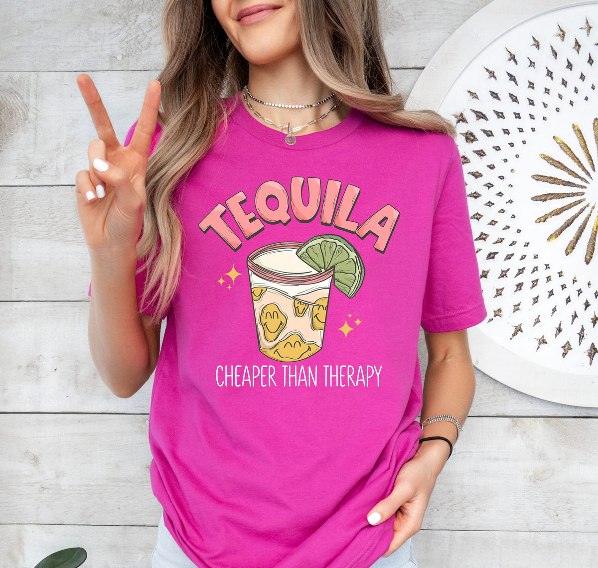Tequila Cheaper Than Therapy Shirt: Girls Weekend Trip Tee
