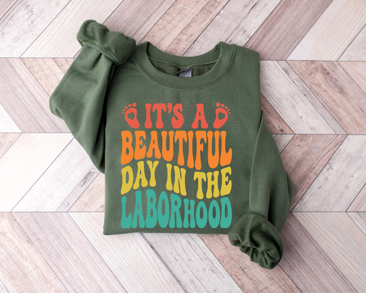 Labor and Delivery Nurse Sweatshirt, Retro L&D Nurse Gift