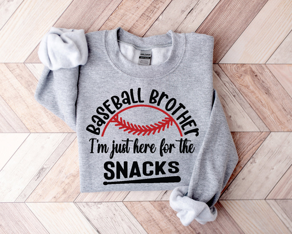 Baseball Brother Shirt: I'm Just Here For The Snacks, Funny Baseball Tee