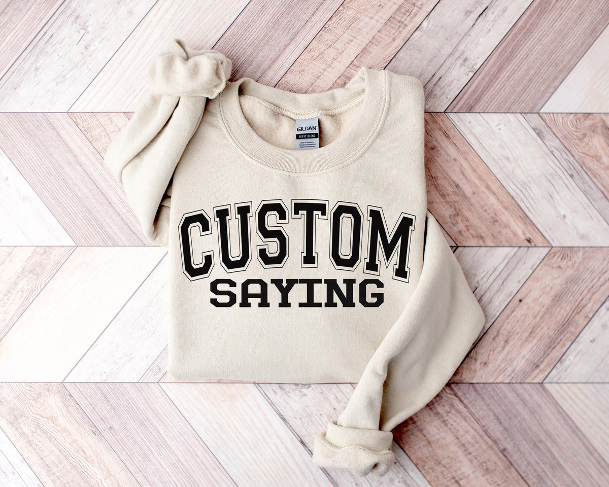 Custom College Letter Sweatshirt: Retro University Shirt