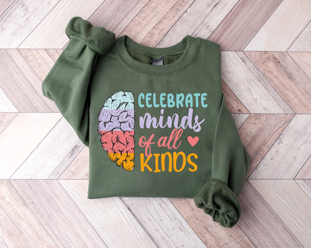 Neurodiversity Shirt: Celebrate Minds of All Kinds, SPED Teacher Tee