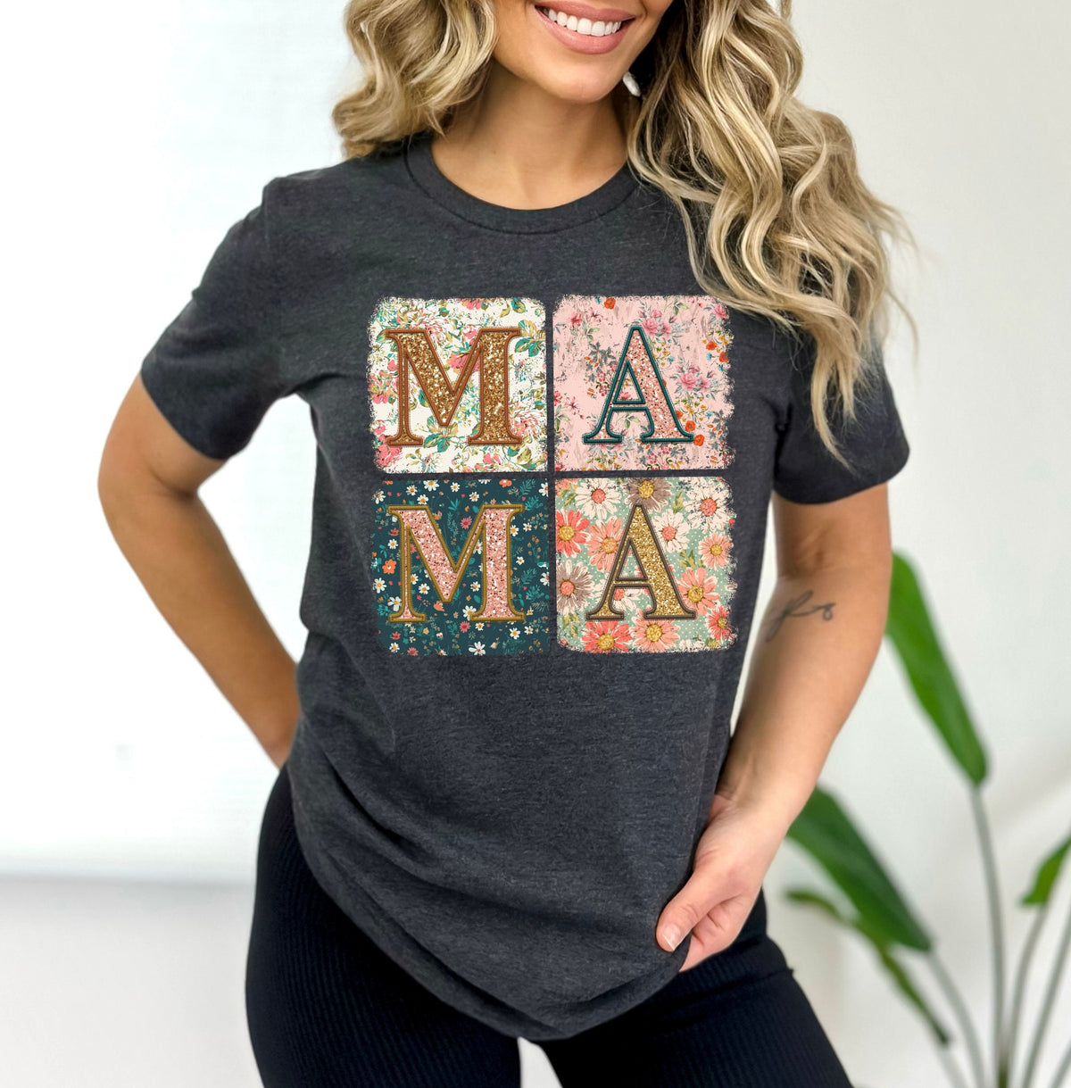 Retro Floral Mama Sweatshirt, Boho Mom Shirt