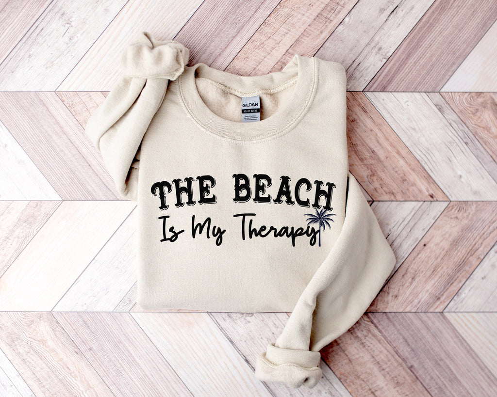 Beach Therapy Sweatshirt: Cozy Travel Shirt