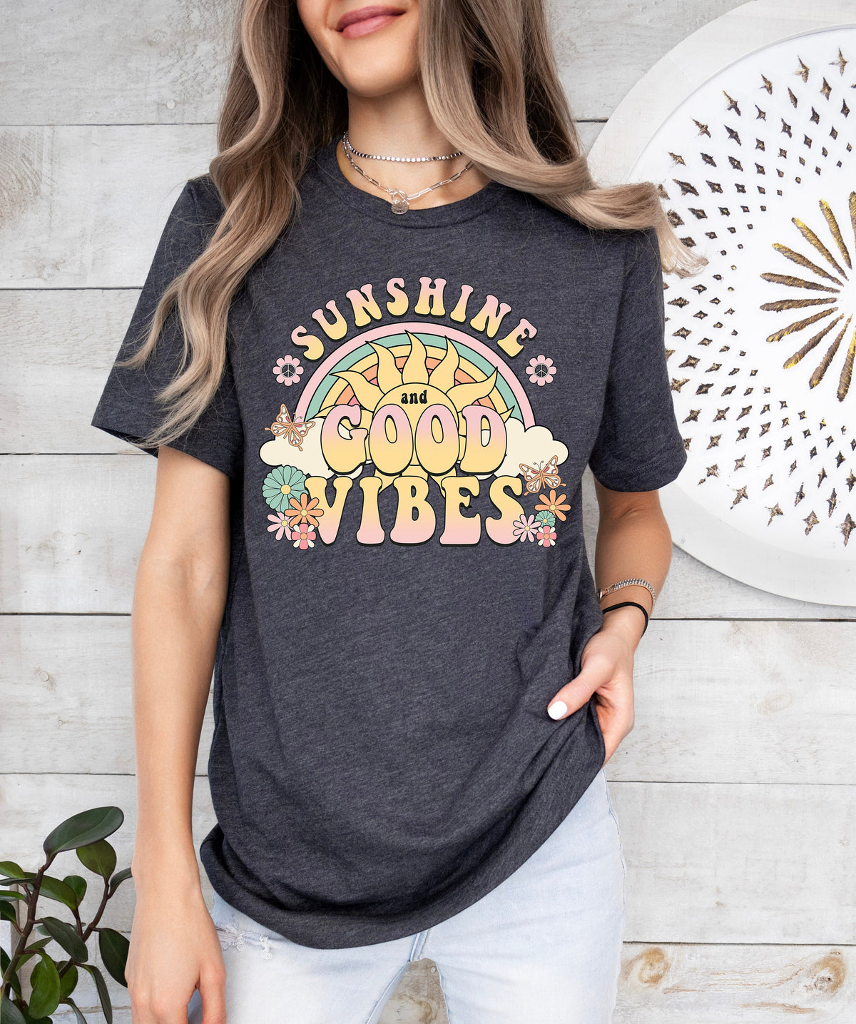 Sunshine and Good Vibes Shirt - Summer Beach Travel Tee