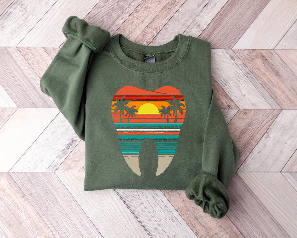 Summer Sunset Dental T-Shirt: Dentist, Hygienist Gift