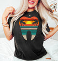 Summer Sunset Dental T-Shirt: Dentist, Hygienist Gift