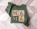 Retro Floral Mama Sweatshirt, Boho Mom Shirt