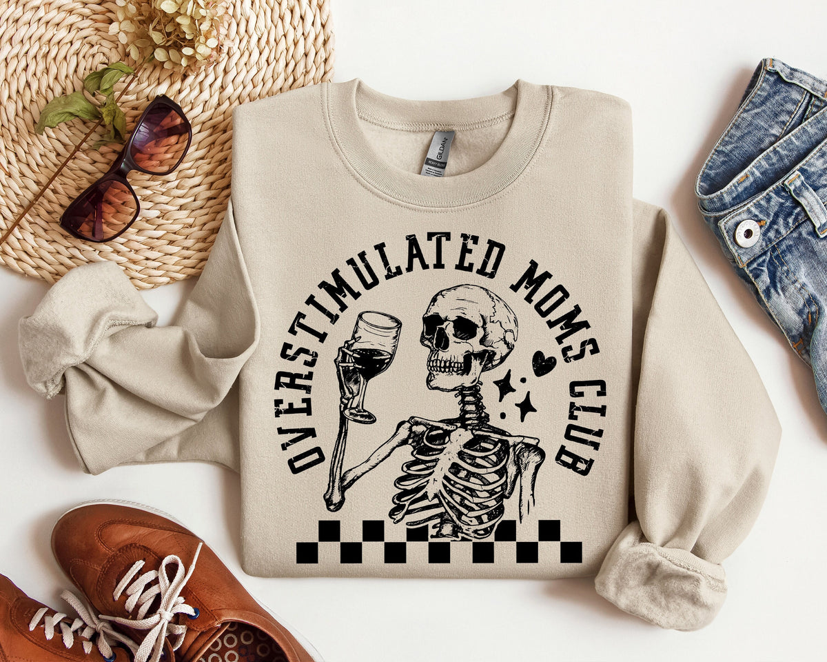 Overstimulated Moms Club Shirt: Funny Motherhood Tee