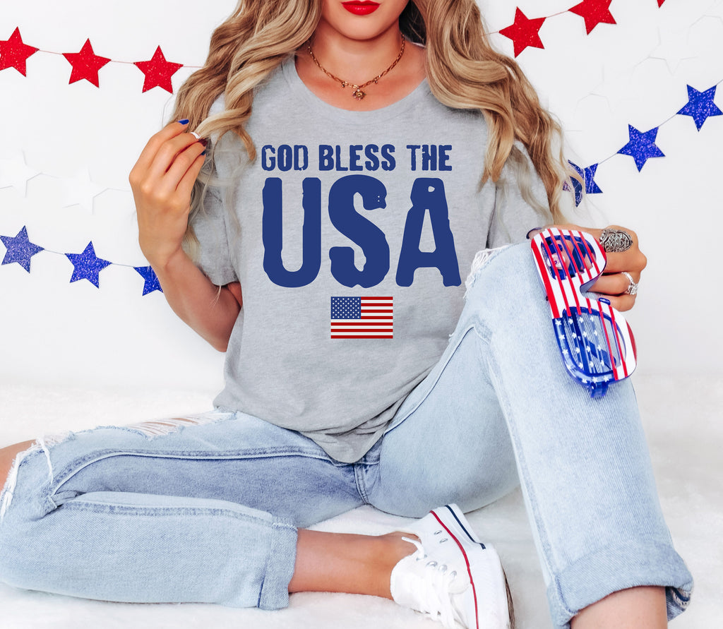 God Bless USA Shirt: Patriotic 4th of July Tee