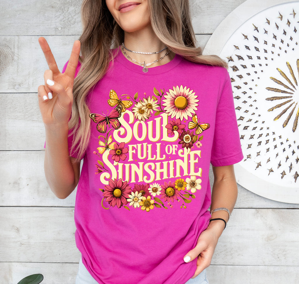 Soul Full of Sunshine T-Shirt: Floral Kindness Tee