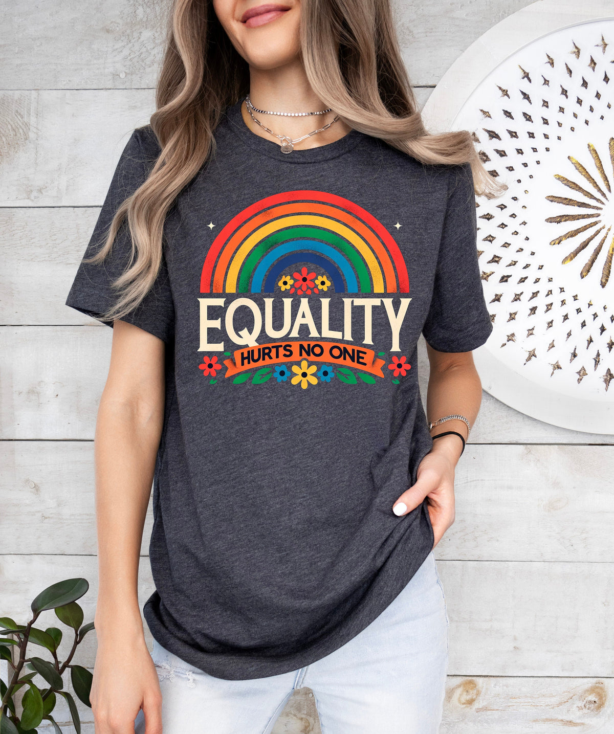 Equality Hurts No One Shirt: Rainbow Pride, Social Justice Tee