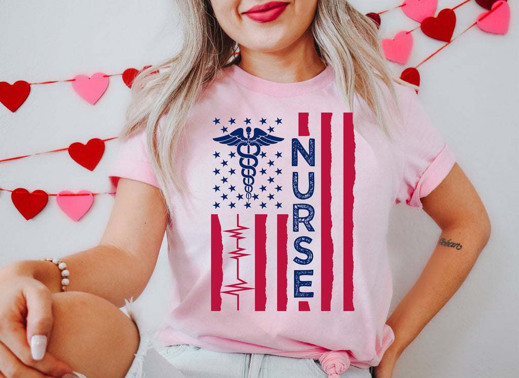 4th of July Nurse T-Shirt: All American RN Gift