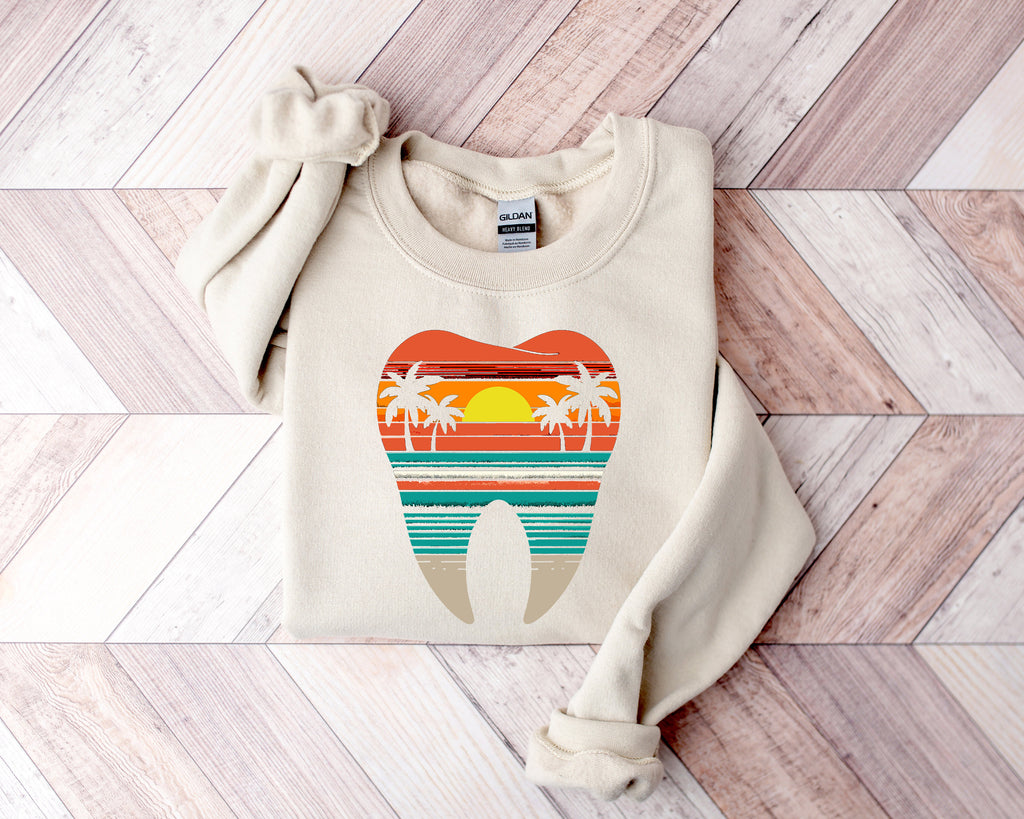 Summer Sunset Dental T-Shirt: Dentist, Hygienist Gift