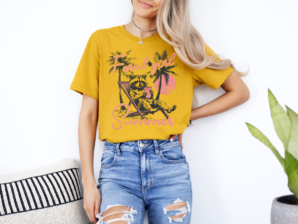 Feral Girl Summer Opossum T-Shirt: Funny Western Cowgirl Tee