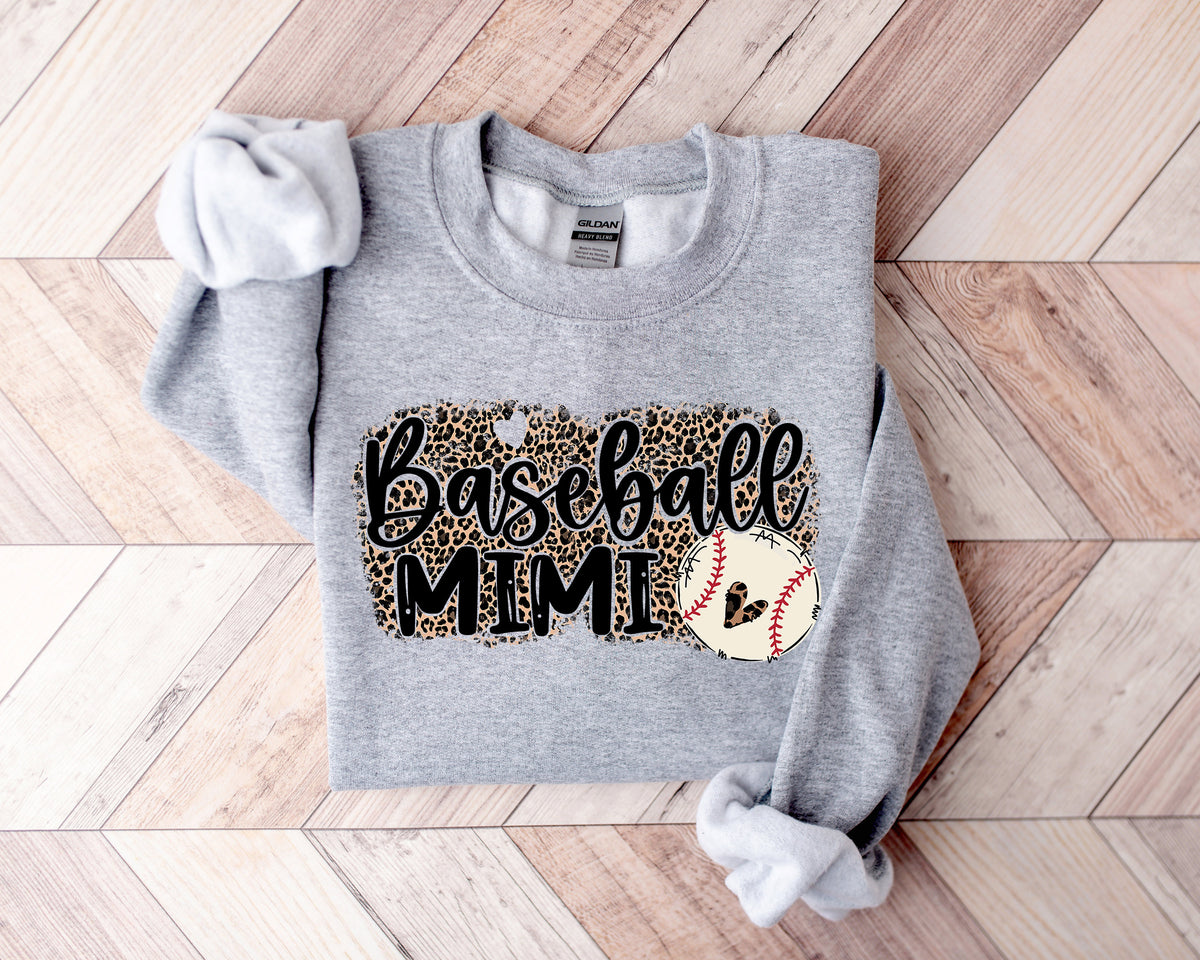 Leopard Baseball Mimi Shirt: Personalized Sport Mom Tee