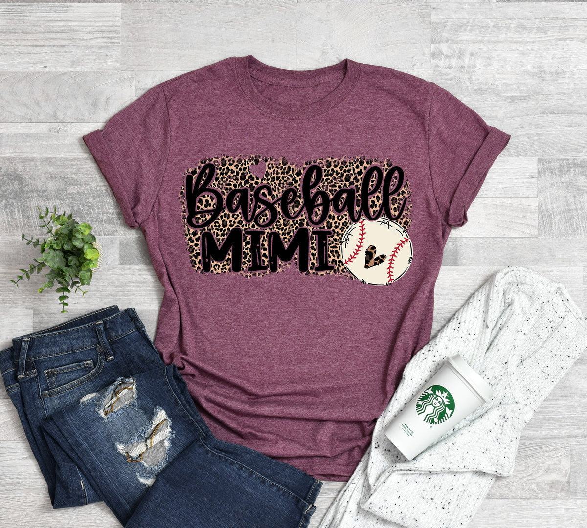 Leopard Baseball Mimi Shirt: Personalized Sport Mom Tee