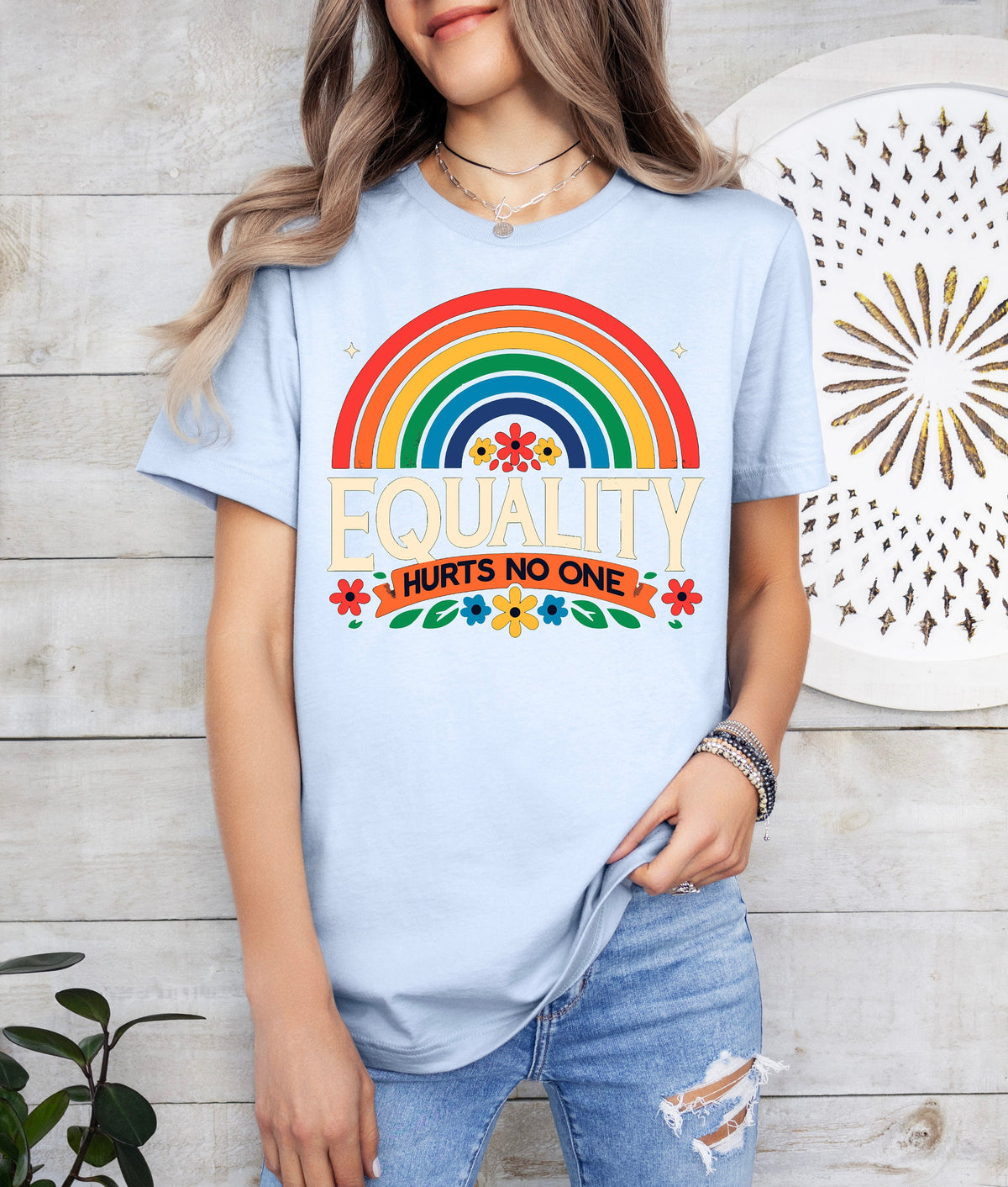 Equality Hurts No One Shirt: Rainbow Pride, Social Justice Tee