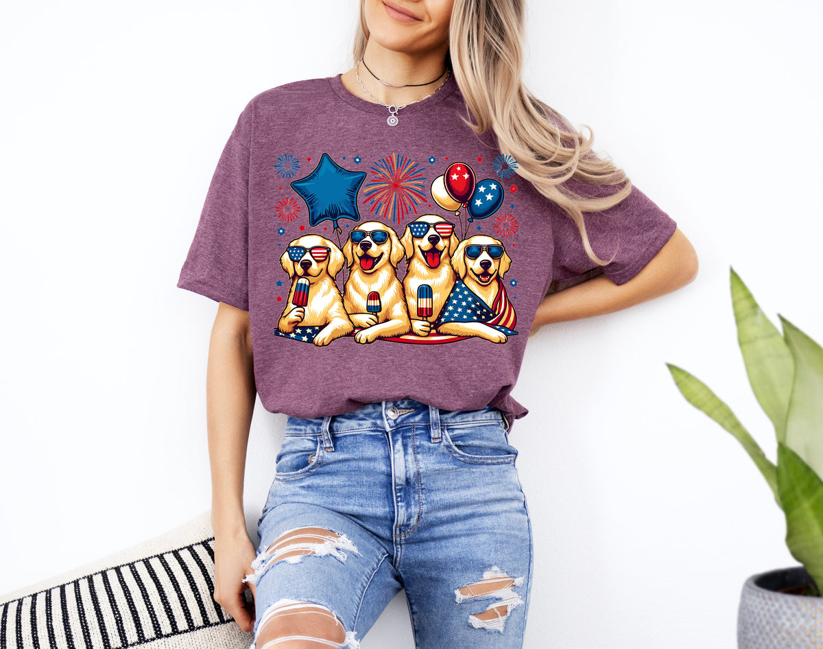 Golden Retriever 4th of July Shirt: Patriotic Dog Owner Tee