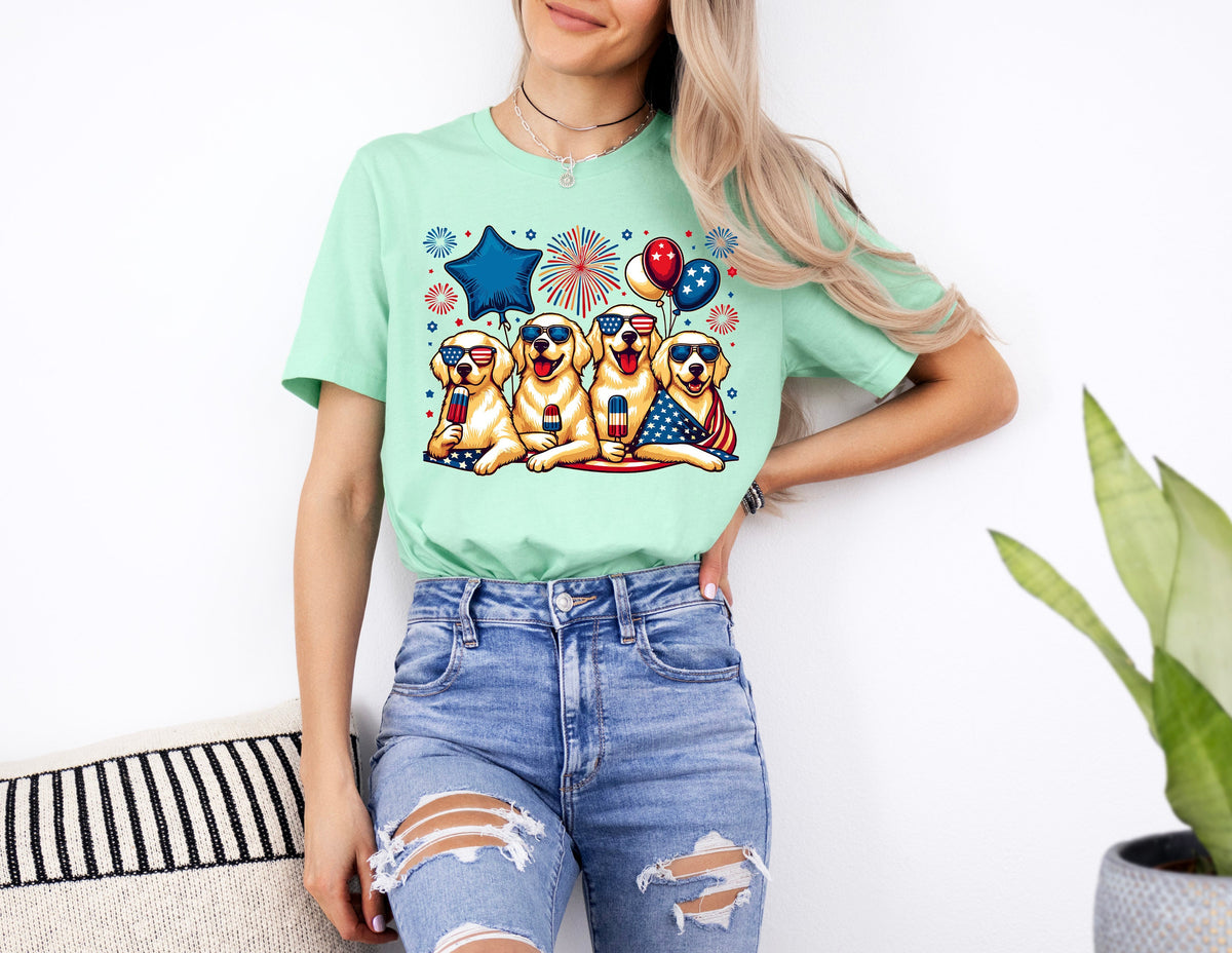 Golden Retriever 4th of July Shirt: Patriotic Dog Owner Tee