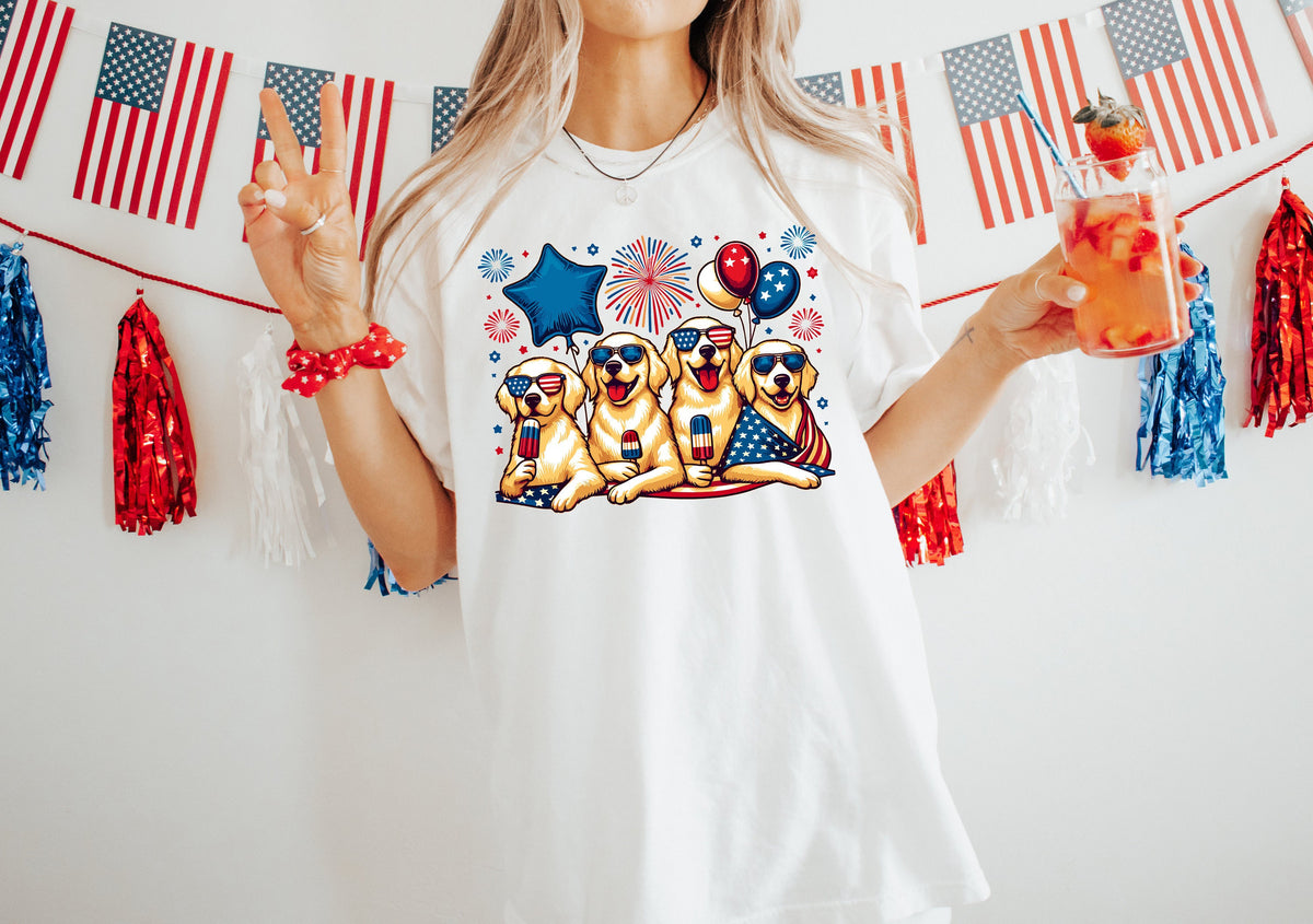 Golden Retriever 4th of July Shirt: Patriotic Dog Owner Tee