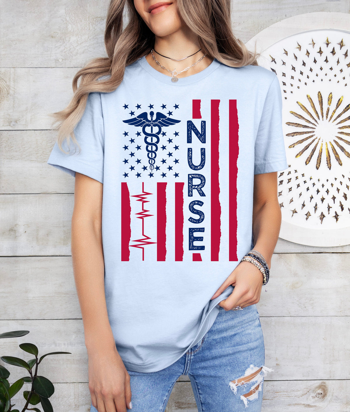 4th of July Nurse T-Shirt: All American RN Gift