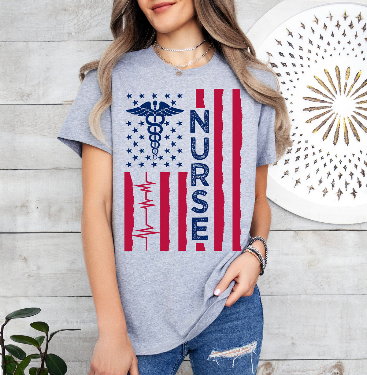 4th of July Nurse T-Shirt: All American RN Gift
