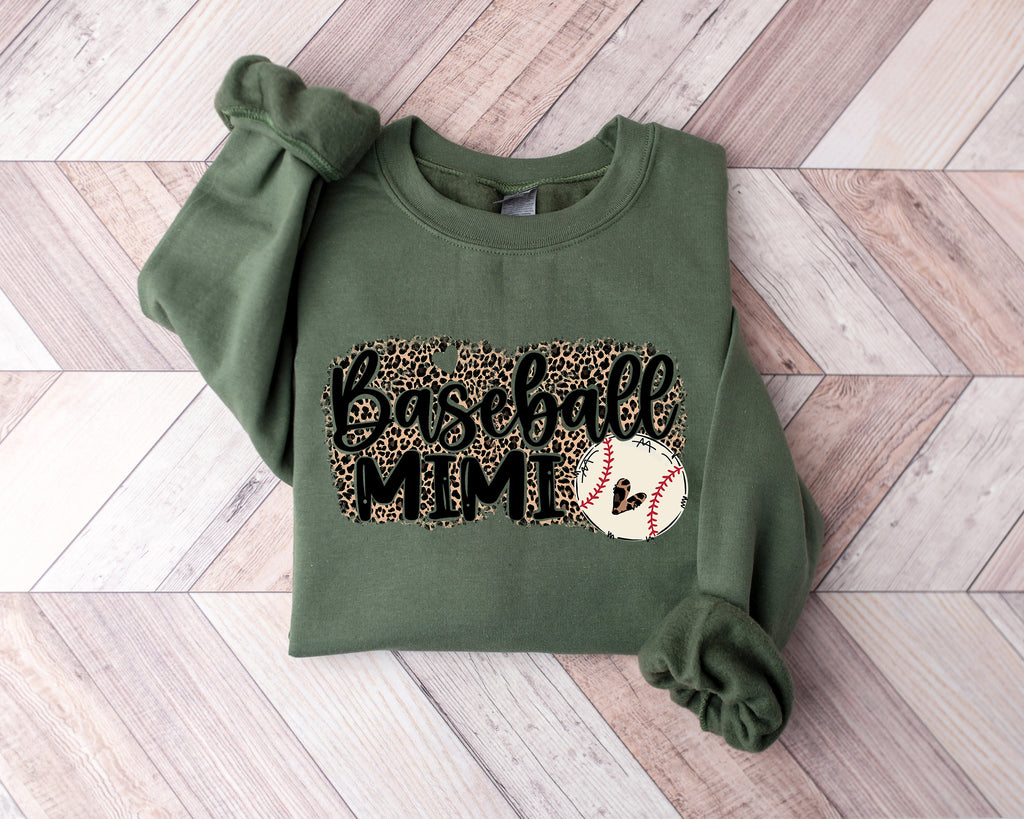 Leopard Baseball Mimi Shirt: Personalized Sport Mom Tee