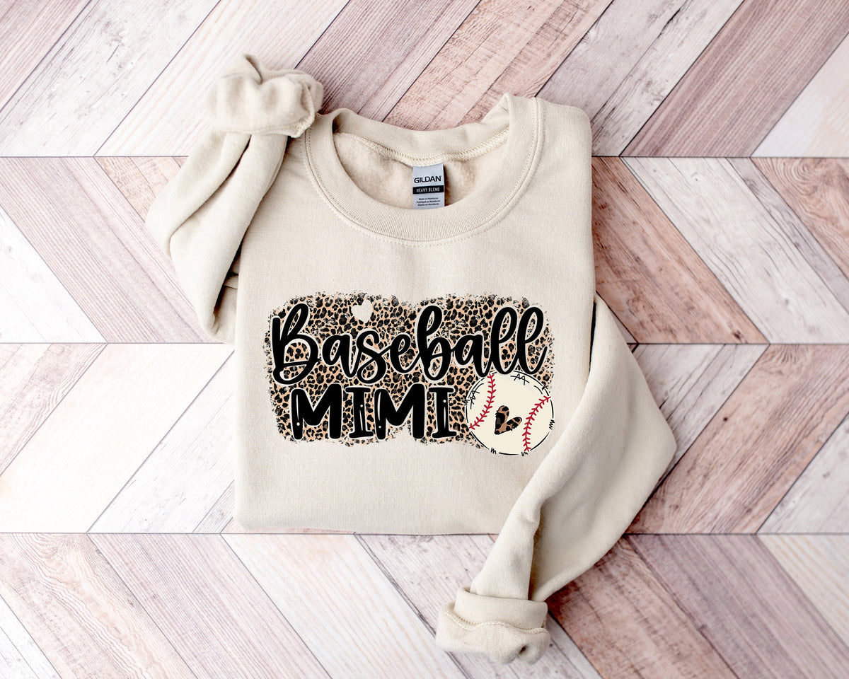 Leopard Baseball Mimi Shirt: Personalized Sport Mom Tee